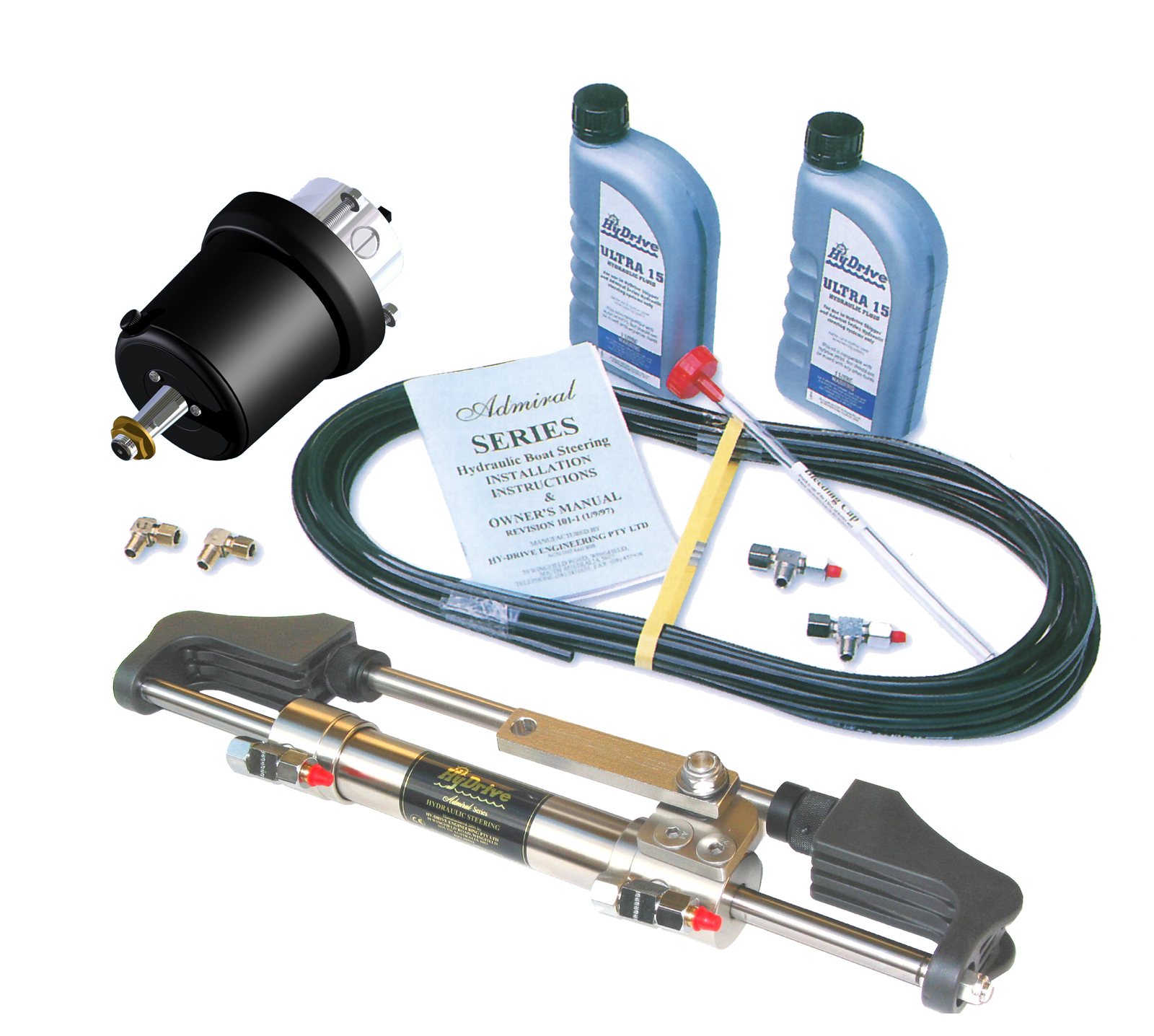 boat steering kit - hydrive admiral obkit-1 std hydraulic