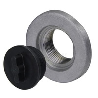 Weld In Cast Alloy Socket with Nylon Bung 1 1/2UNCF 50mm Cut Out 75mm OD Flange