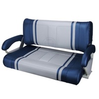 Console Double Flip Seat Grey Carbon n Blue Carbon With Arms 293625