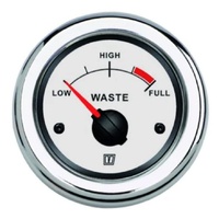 Vetus White Waste Water Tank Gauge - 12/24V - 52mm Cut out and 63mm OD WASTW