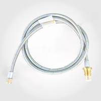 2m SS Gas BBQ Hose Male Bayonet to 10mm SAE Female