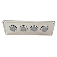 Viper Elite SS LED 4 Gang In Line 20A LED Backlit On Off Switch Panel  IP67 90222-20