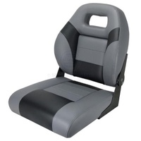 Relaxn Folding Deluxe Bay Seat with Charcoal/Black Carbon Padding 293703