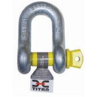 Yellow Pin RATED TITAN 1/4 D Gal Shackle  Suits 6mm Chain