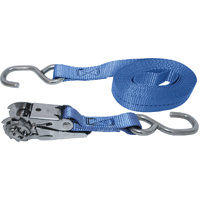 Trailer Tiedowns 25mm x 4.3m SS Ratchet and S Hooks Pair