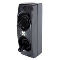 BEP Exterior Backlit Double On Off Switch 113305 Contour Series