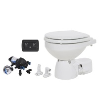 Toilet Jabsco QFE2 Salt Water Quiet Flush 12V J10-162 Compact Bowl 