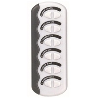 BEP Contour G2 6 Gang Splashproof White Switch Panel with Fuses 113782 - CG2-6W-F-W