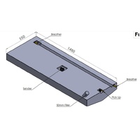 Sant Marine Poly V Fuel Tank 70 Litre 11-380 - 1480 x 550W x 150mm High