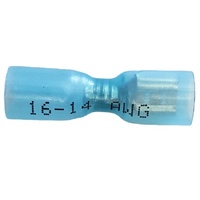 Glue Lined 4mm Blue Female Blade Terminal 40 Pack Tinned Copper 90079