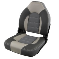 BLA Premium Folding Skipper Seat Charcoal/Black Padding 181078
