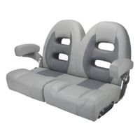 Cruiser Double Flip Up Seat 293620 Light Grey w Dk Grey Trim  