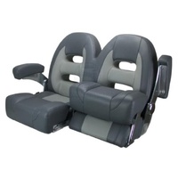 Cruiser Double Flip Up Seat 293628 Dark Grey with Light Grey Trim