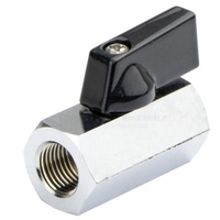 Mini Ball Valve NP Brass  3/8 BSP Female Threads