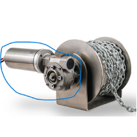Replacement 12V 550W Motor and Gearbox for Muir DW06 Drum Winch