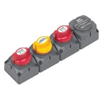 Battery Switch Cluster 3 Horiz 125A with VSR