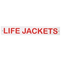 Lifejacket Sign - Vinyl Screw On