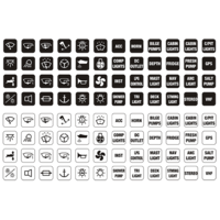Name Plates 12mm Square for Switch Panel B&Wht