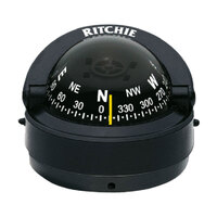 Compass Ritchie Explorer 70mm Black Surface Mount - Domed Card 