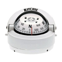 Compass Ritchie Explorer 70mm White Surface Mount - Domed Card