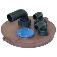 Diablo Waste Tank Lid with Fittings - Suits 230mm High Tanks