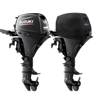 Vented Half Outboard Cover S35-V Black Suits Most Suzuki DF15A DF20A 2 Cyl Post 2012