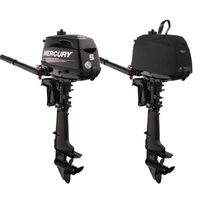 Vented Black Cover M45-V for Mercury 4HP 5HP 6HP  4 Stroke 1 Cylinder 123CC Outboard Post 2012