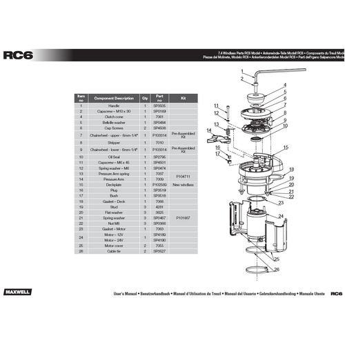 Replacement M10 Washer Spring SP0466 for RC6 Maxwell Winch