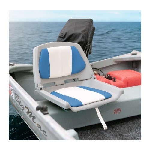 Fisherman Folding Seat Blue White Padding MA 702-21