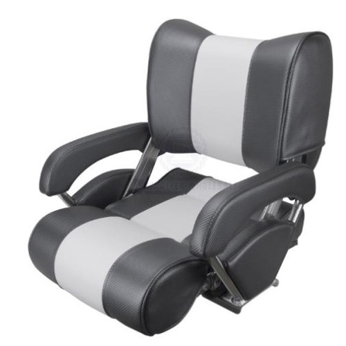 Relaxn Tasman Deluxe Flip Seat w Arms n Baulster Dark Grey Carbon n White 293617