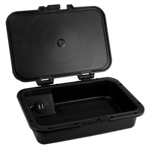 Relaxn Black Glove Box with Dual USB 38284