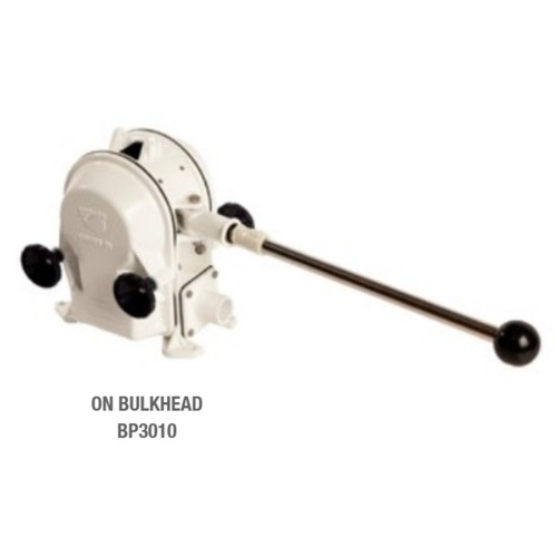 Whale Gusher 30 Double Action Manual Bilge Pump  117 LPM 31GPH - BP3010 On Bulkhead RA Handle - Suits 38mm Hose