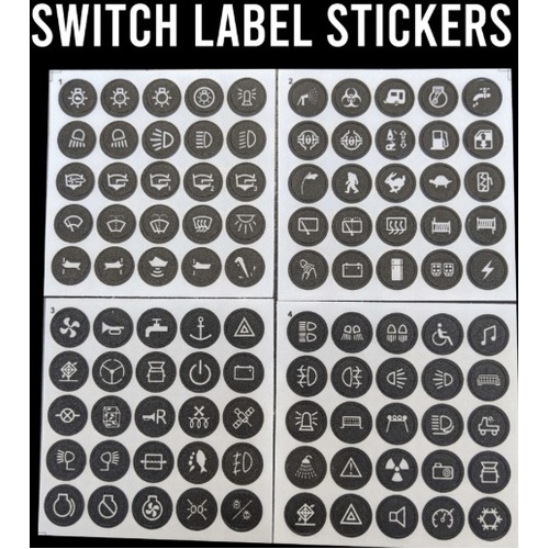 90202 Label Stickers for Viper Elite Switch Panels