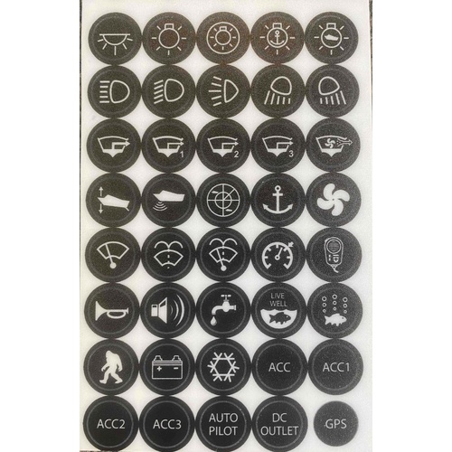 90205 Label Stickers for 20 Amp Viper Elite Switch Panels