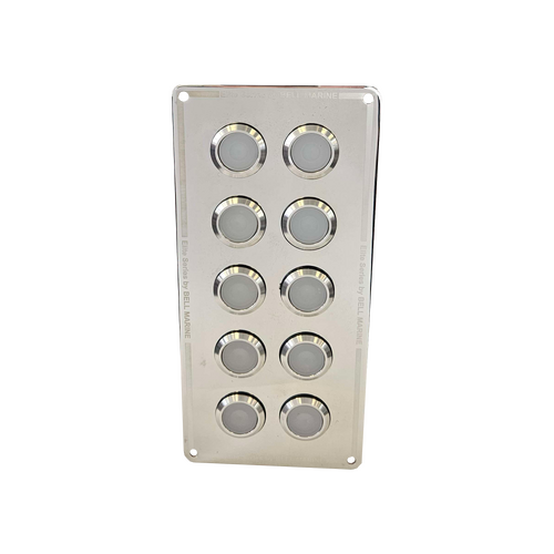 Viper Elite SS LED 10 Gang 20A LED Backlit On Off Switch Panel  IP67 20A 90272-20 