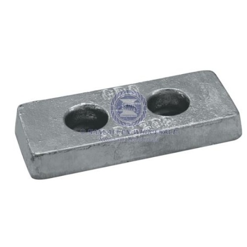 Zinc Bolt On Anode 200 x 100mm with 2 Holes 21137A