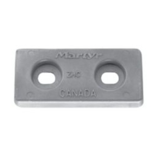 Martyr Zinc Bolt On Anode 200 x 100mm x 20mm with 2 Holes 2.05Kg 190998