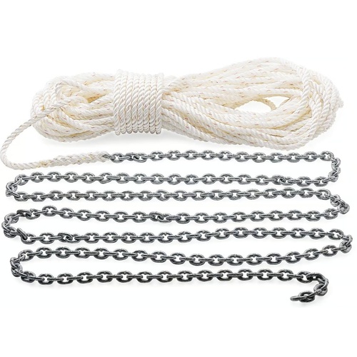 Muir 10m of 10mm chain n 50 metres 16mm 3 Strand Rope 