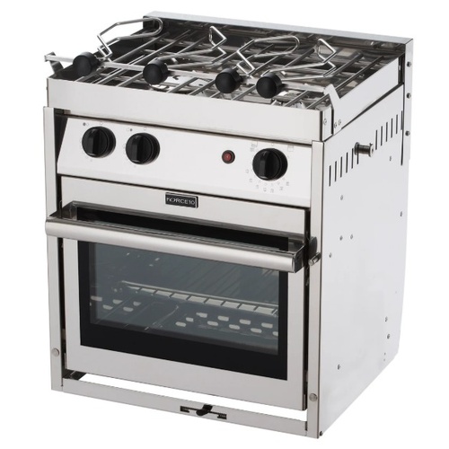 Force 10 - A22  COMPACT 2 Burner Stove with Oven and Grill - Stainless Steel - Gimballed 63258 