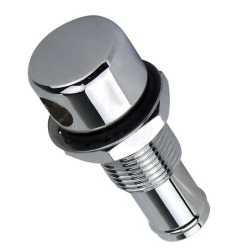 Chrome Brass Straight  Breather Suits 16mm ID Hose 29221