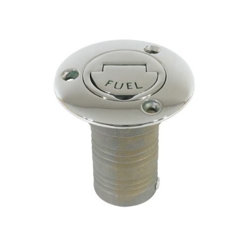 Stainless Steel Fuel Deck Filler for 50mm ID Hose Has Flip Up Key 192356