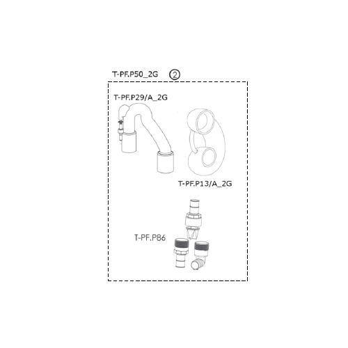 Tecma 2G Standard Toilet Siphon Hose T-PF.P13/A_2G   4475171
