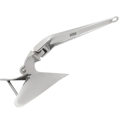 Plow Anchor 12Kg 27lb Polished 316 Stainless Steel Suits Most Boats 8m to 9.0 Metres