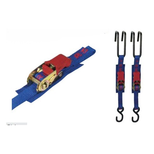 Transom Hook Tiedowns 25mm x 1.5m Ratchet 250KG Load 500KG  Break (Pair) 215062