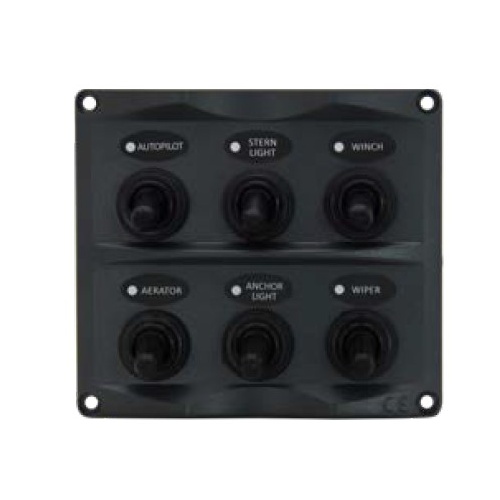 Waterproof IP66 Switch Panel 6 Gang Wired 113820