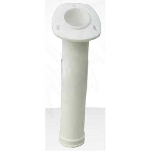 Plastic Oval White Rod Holder 30 Degree Deck Mount MENRH024