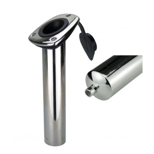Reelax SS HD 30 Degree Rod Holder w Drain Cap n Gasket RX56000 Game Rated to 60Kg