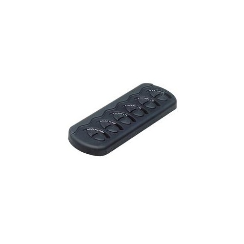 BEP Contour G2 6 Gang Splashproof Black Switch Panel with Fuses 113781 - CG2-6W-F