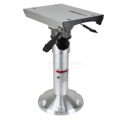 Air Ride Cushioned Cruiser Seat Pedestal 470-600mm w Slide Swivel n Lock 293861
