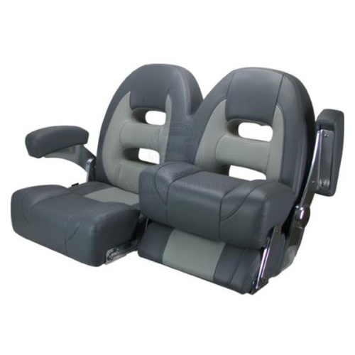 Cruiser Double Flip Up Seat 293628 Dark Grey with Light Grey Trim